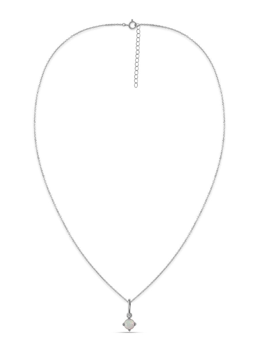 Natural Ethiopian Opal Gold Pendant With Chain