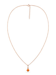 Natural Fire Opal Pendant With Chain