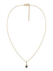 Iolite Gemstone Gold Pendant With Chain