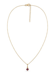 Rhodolite Gold Pendant With Chain