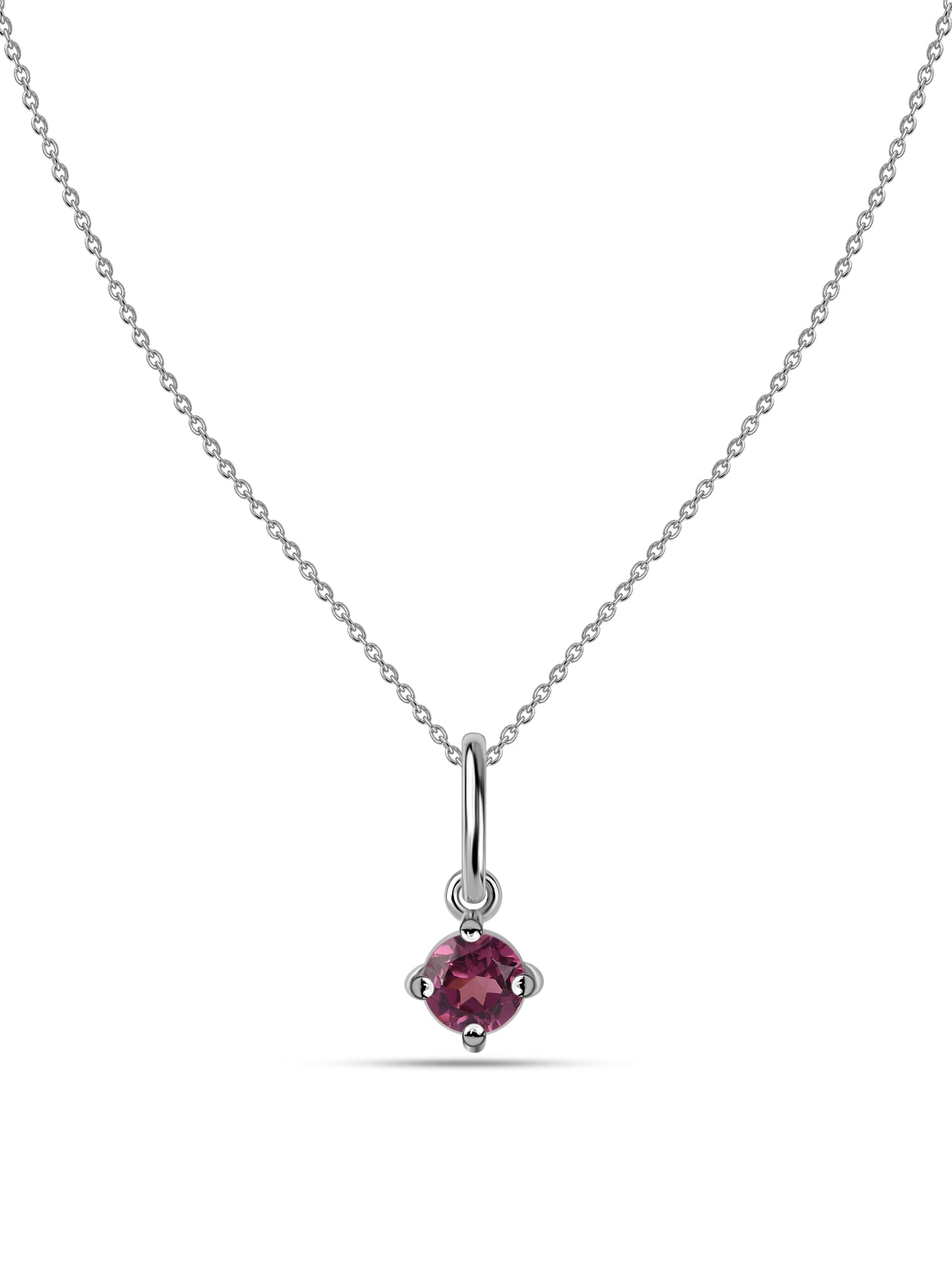 Rhodolite Gold Pendant With Chain