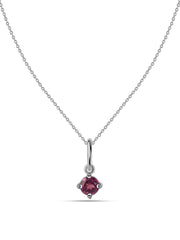 Rhodolite Gold Pendant With Chain