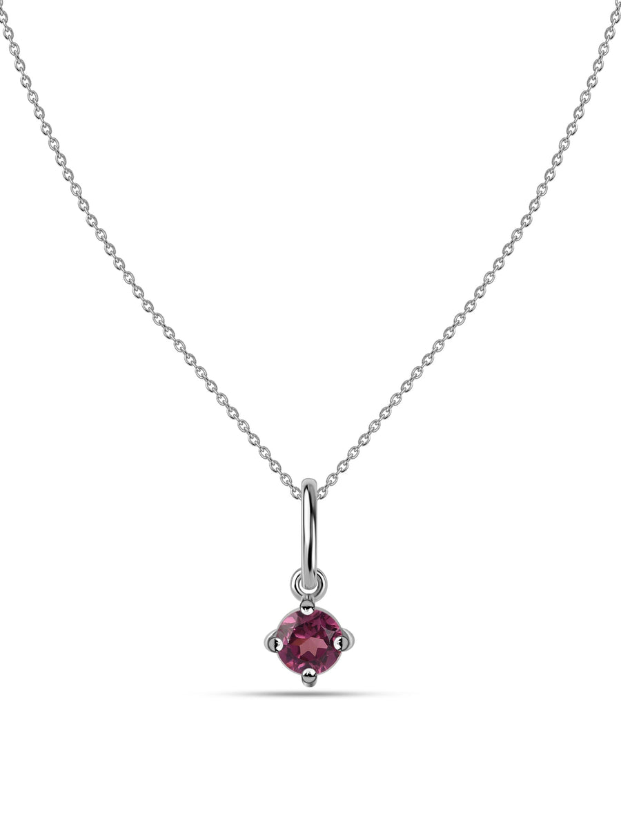 Rhodolite Gold Pendant With Chain