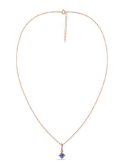Natural Tanzanite Gold Pendant With Chain
