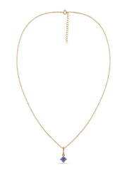 Natural Tanzanite Gold Pendant With Chain