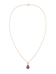 Sparkling Amethyst Pendant With Chain