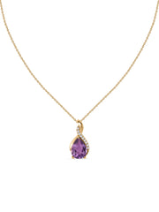 Sparkling Amethyst Pendant With Chain