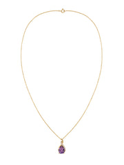 Sparkling Amethyst Pendant With Chain