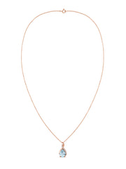 Sparkling Aquamarine Pendant With Chain