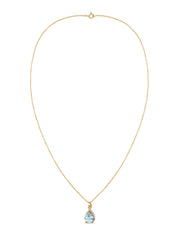 Sparkling Aquamarine Pendant With Chain