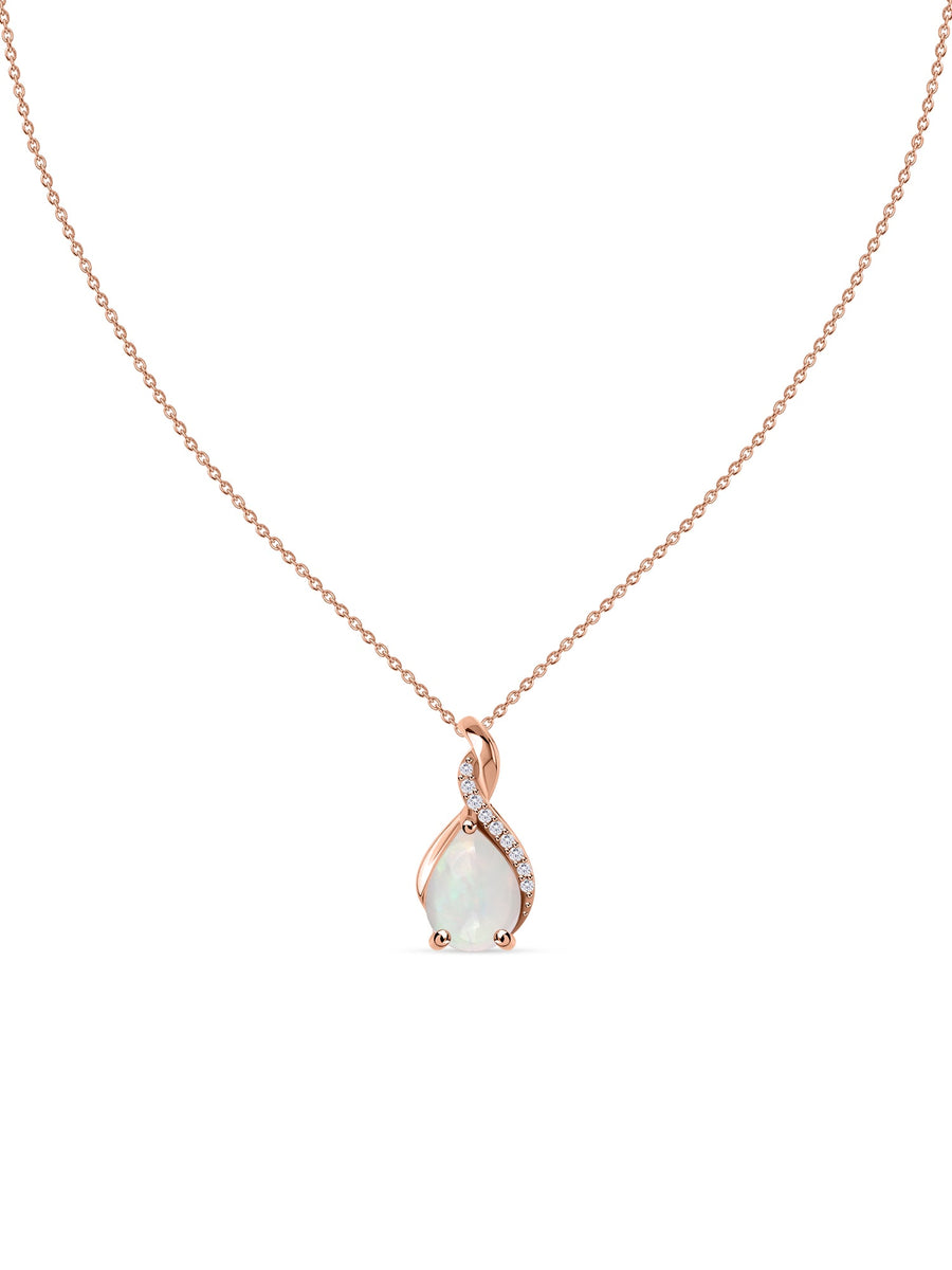 Sparkling Ethiopian Opal Pendant With Chain