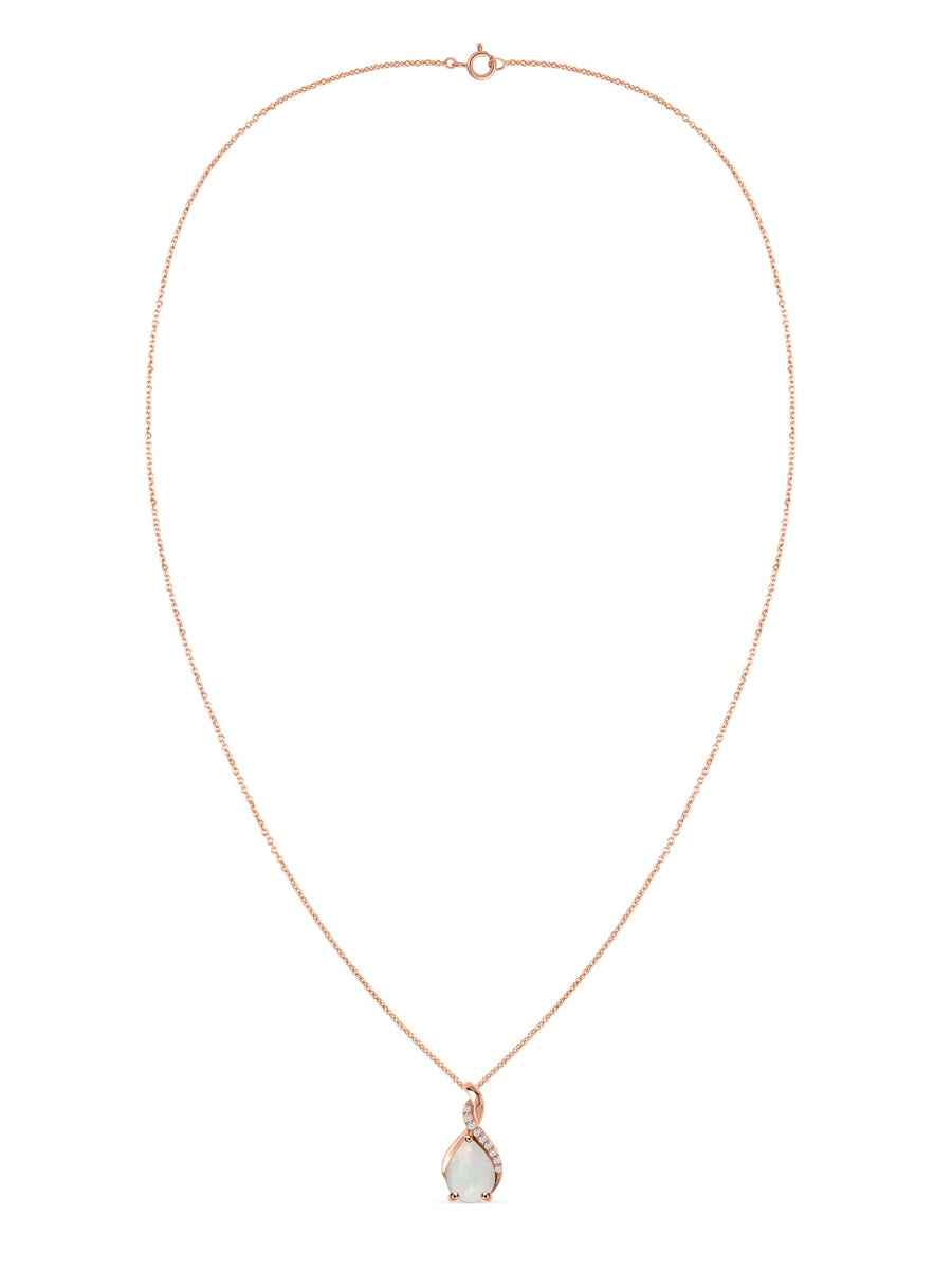 Sparkling Ethiopian Opal Pendant With Chain