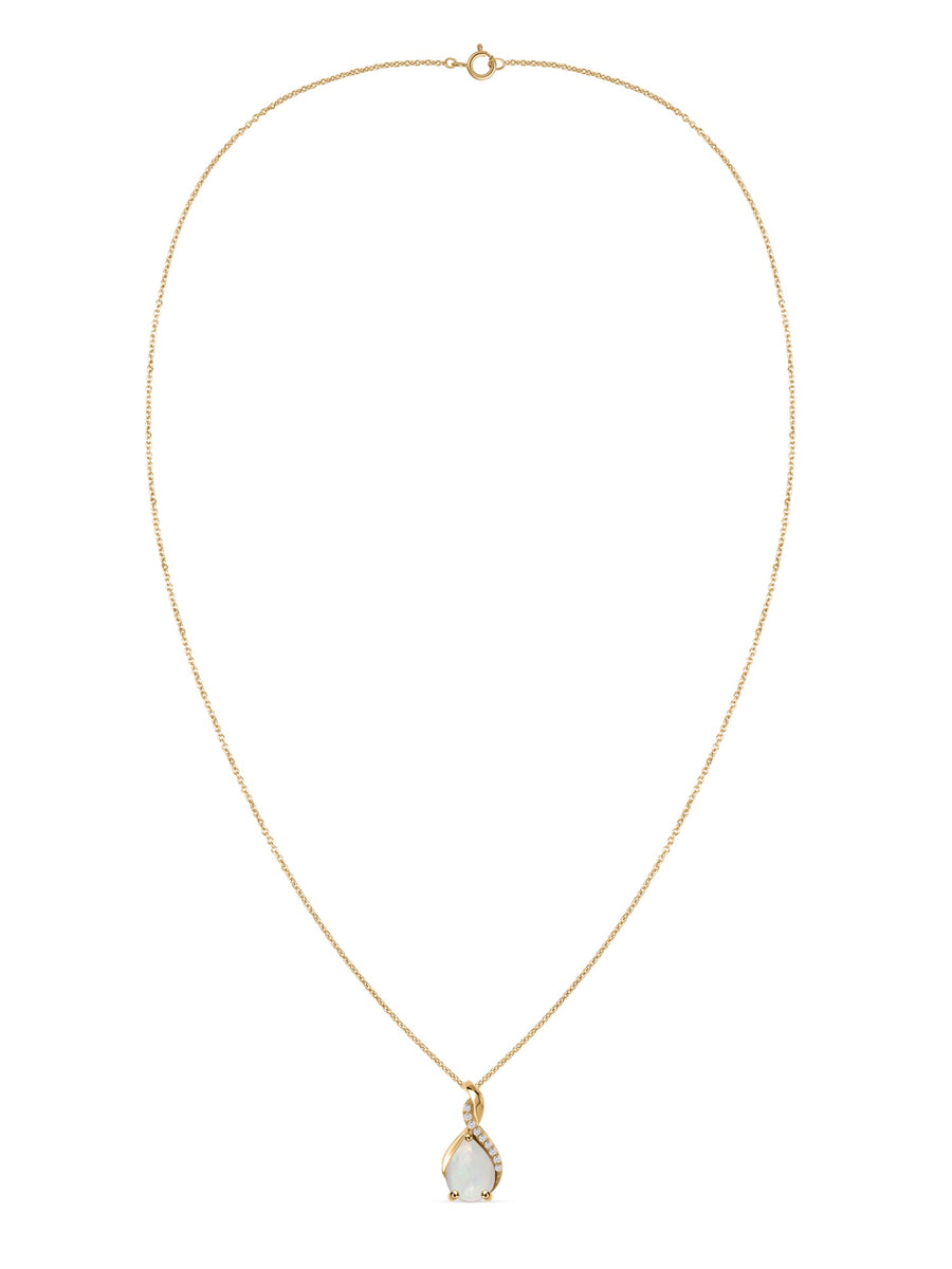 Sparkling Ethiopian Opal Pendant With Chain