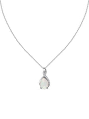 Sparkling Ethiopian Opal Pendant With Chain