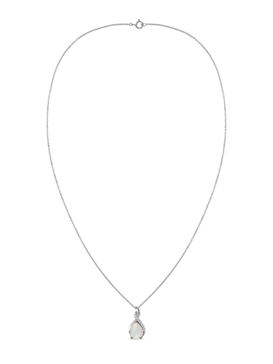 Sparkling Ethiopian Opal Pendant With Chain