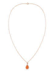 Sparkling Fire Opal Pendant With Chain