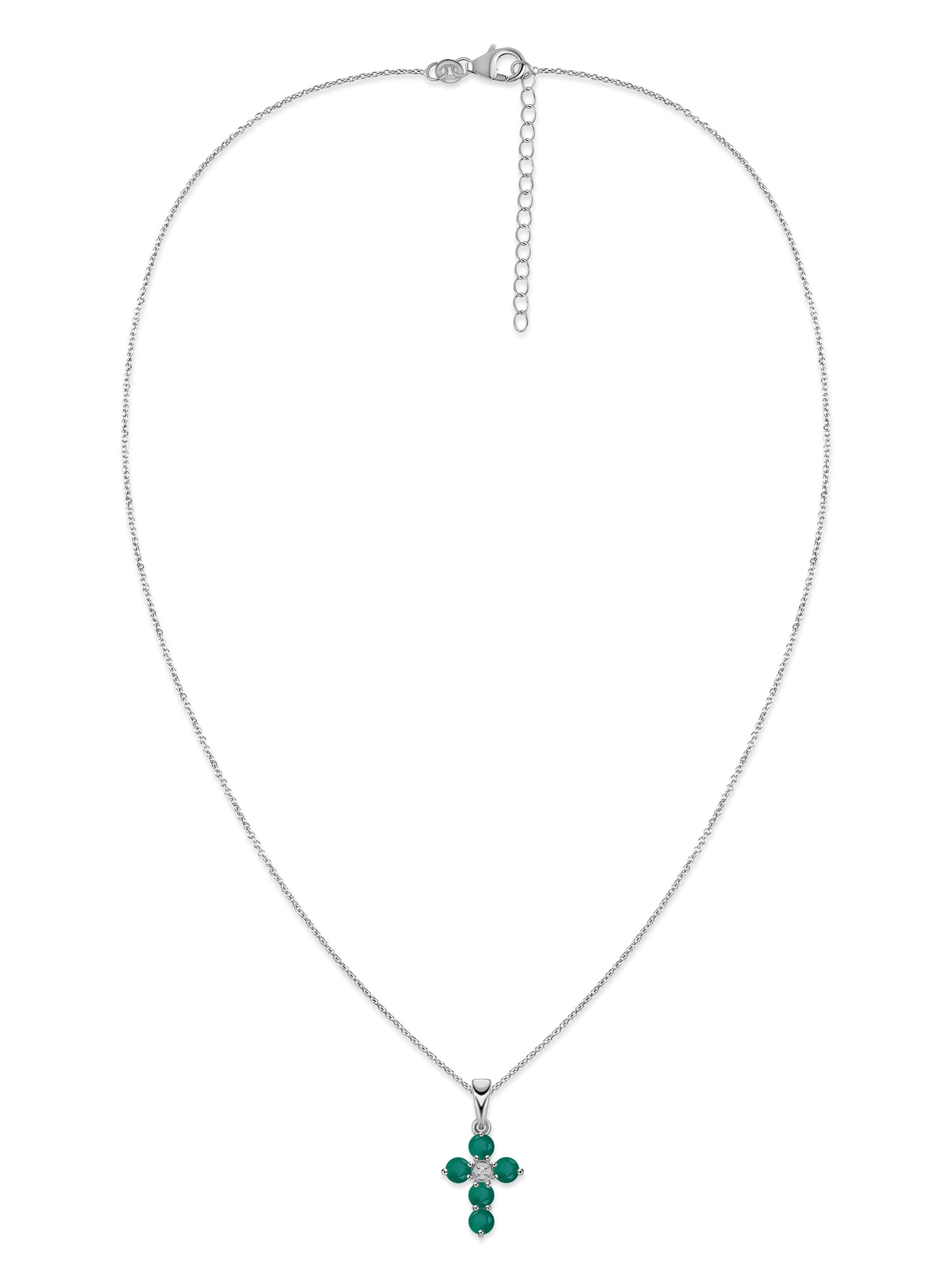 Emerald Grace Zambian Emerald Silver Pendant