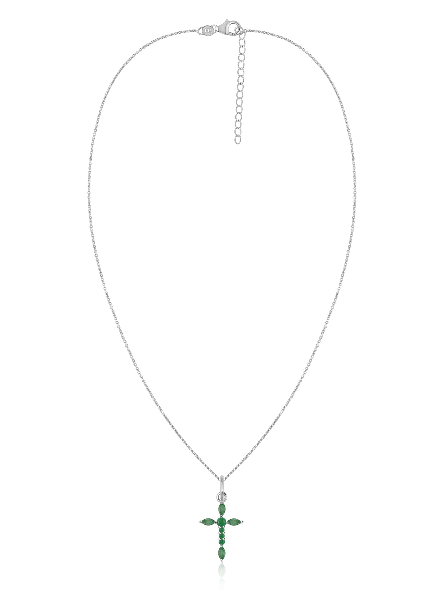 Emerald Faith Zambian Emerald Silver Pendant