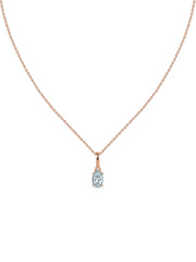 Natural Aquamarine Gold Pendant With Chain
