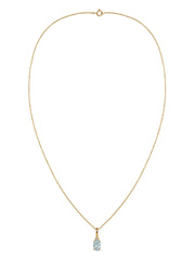 Natural Aquamarine Gold Pendant With Chain