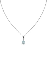 Natural Aquamarine Gold Pendant With Chain