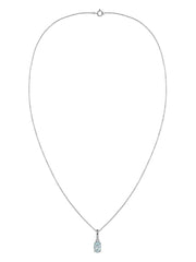 Natural Aquamarine Gold Pendant With Chain