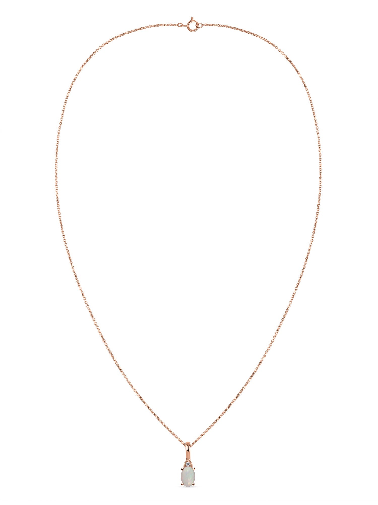 Natural Ethiopian Opal Gold Pendant With Chain