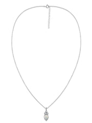 Natural Ethiopian Opal Teardrop Gold Pendant with Chain