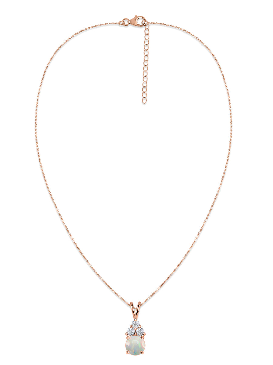 Ethiopian Opal Gold Pendant with LGD Accents