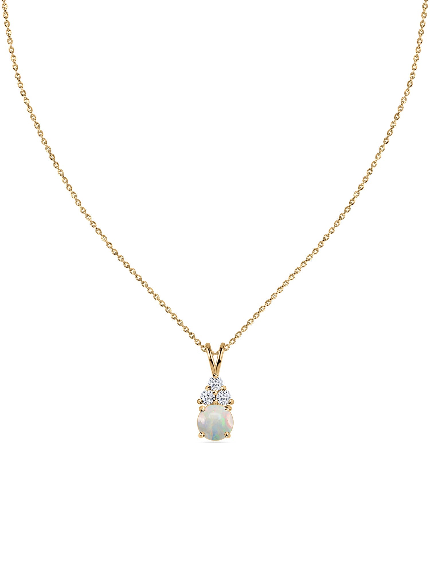 Ethiopian Opal Gold Pendant with LGD Accents