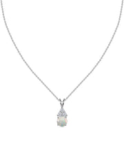 Ethiopian Opal Gold Pendant with LGD Accents