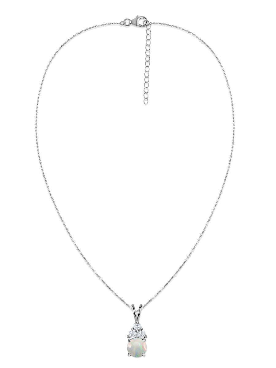 Ethiopian Opal Gold Pendant with LGD Accents