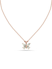 Opal Wings Butterfly Pendant with Chain
