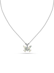 Opal Wings Butterfly Pendant with Chain