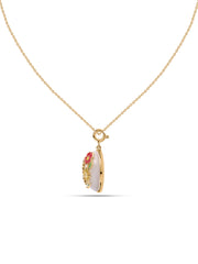 Natural White Agate Floral Silver Pendant Necklace