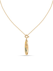 Sunflower Natural White Topaz Silver Pendant Necklace
