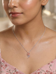Eternal Rose Garden Silver Valentine Necklace