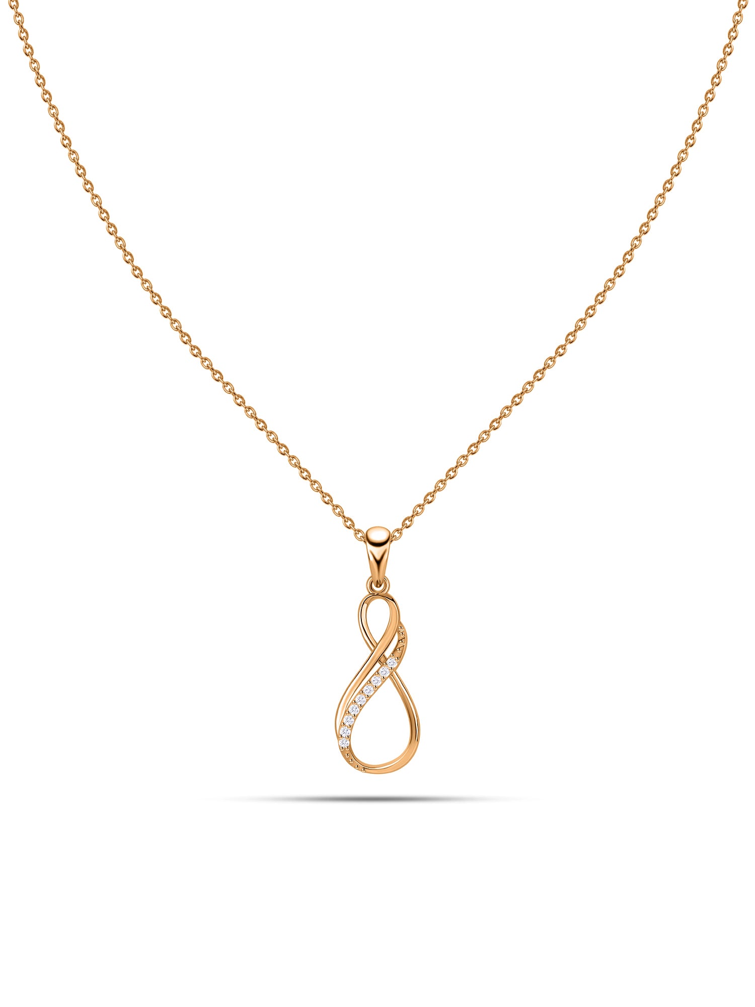 Endless Twist Lab Grown Diamond Vermeil Gold Pendant