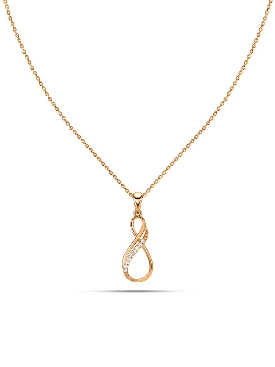 Endless Twist Lab Grown Diamond Vermeil Gold Pendant