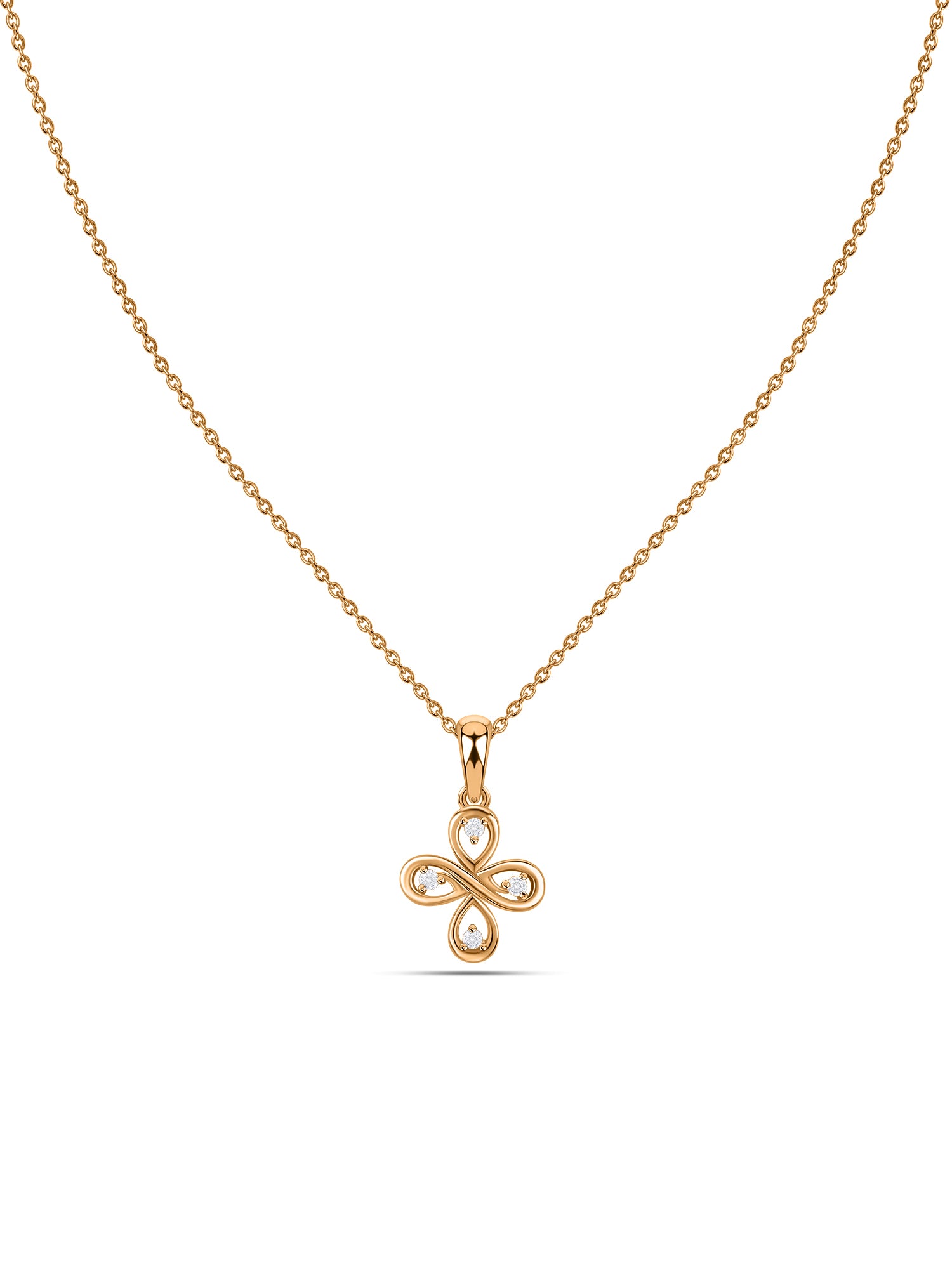 Lab Grown Diamond Floral Vermeil Gold Pendant