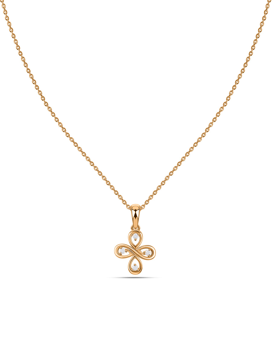 Lab Grown Diamond Floral Vermeil Gold Pendant