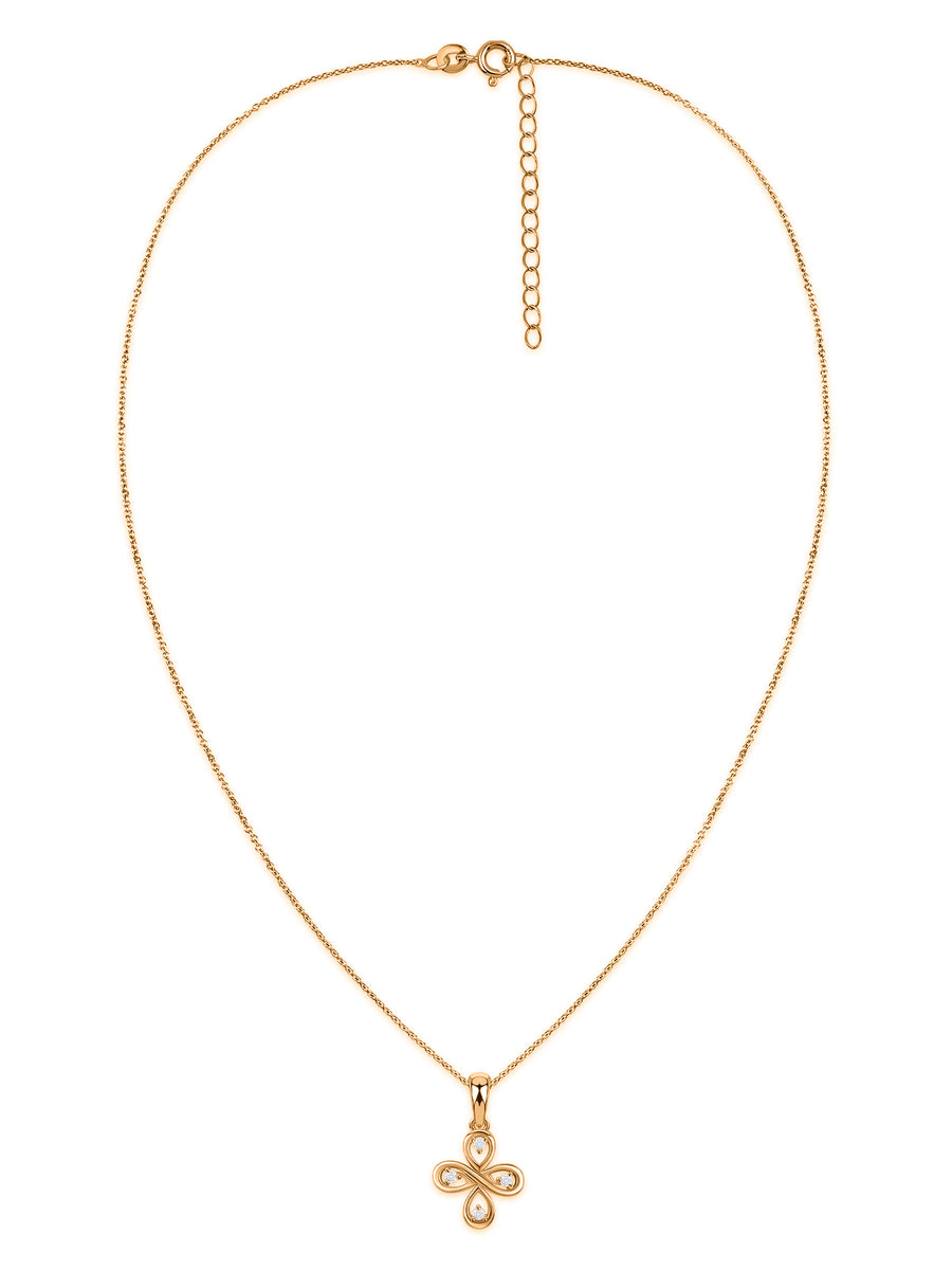 Lab Grown Diamond Floral Vermeil Gold Pendant
