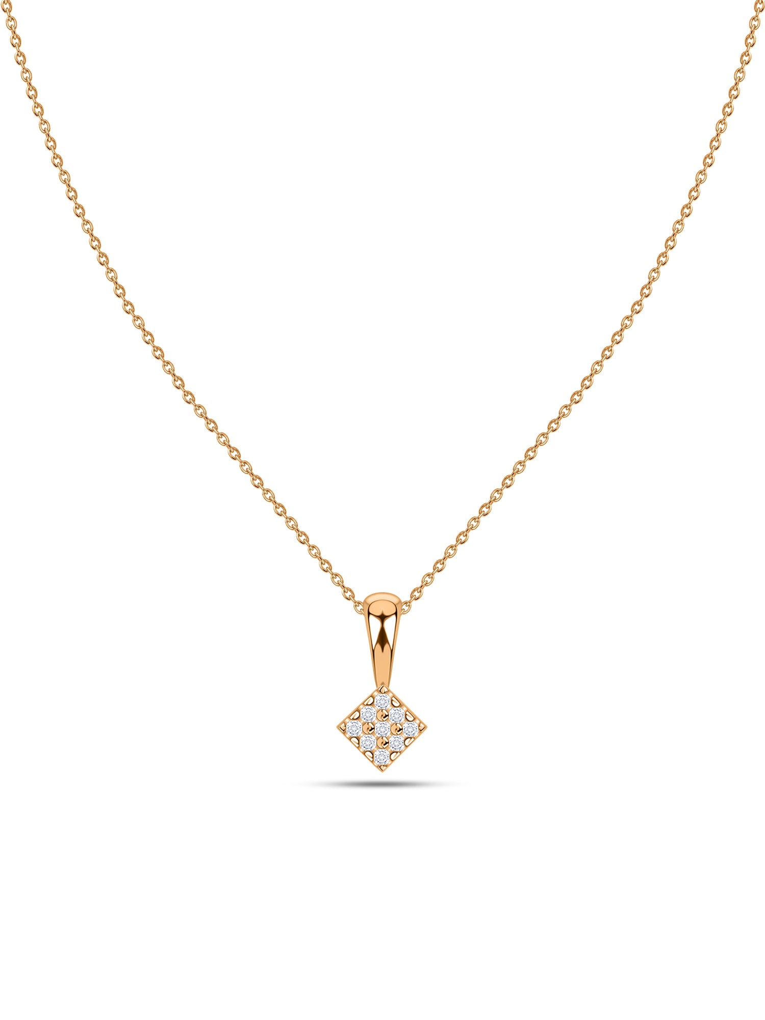 Lab Grown Diamond Cluster Vermeil Gold Pendant