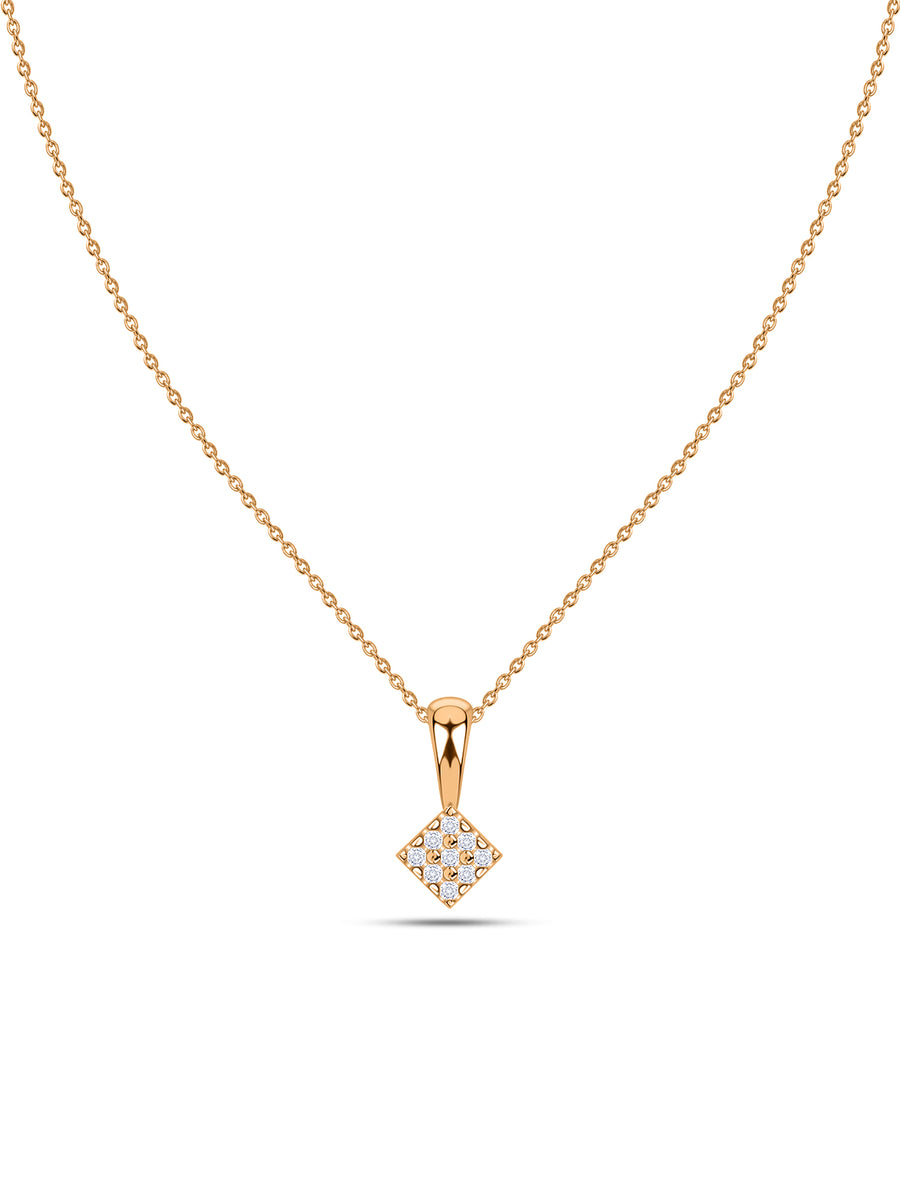 Lab Grown Diamond Cluster Vermeil Gold Pendant