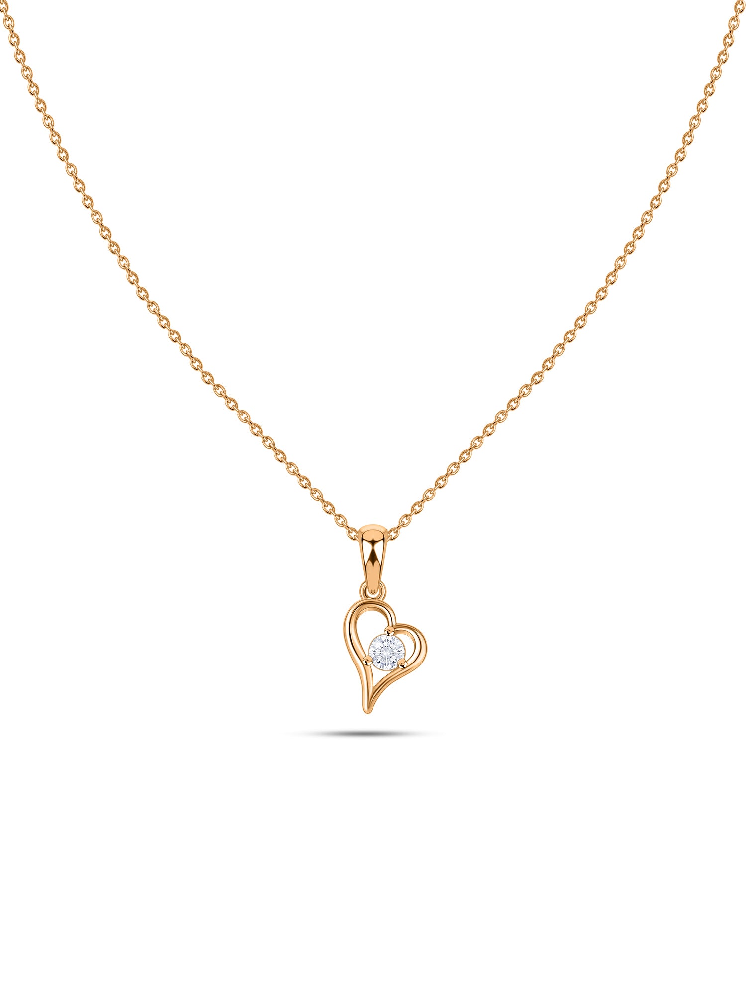 Heart Glow Lab Grown Diamond Vermeil Gold Pendant