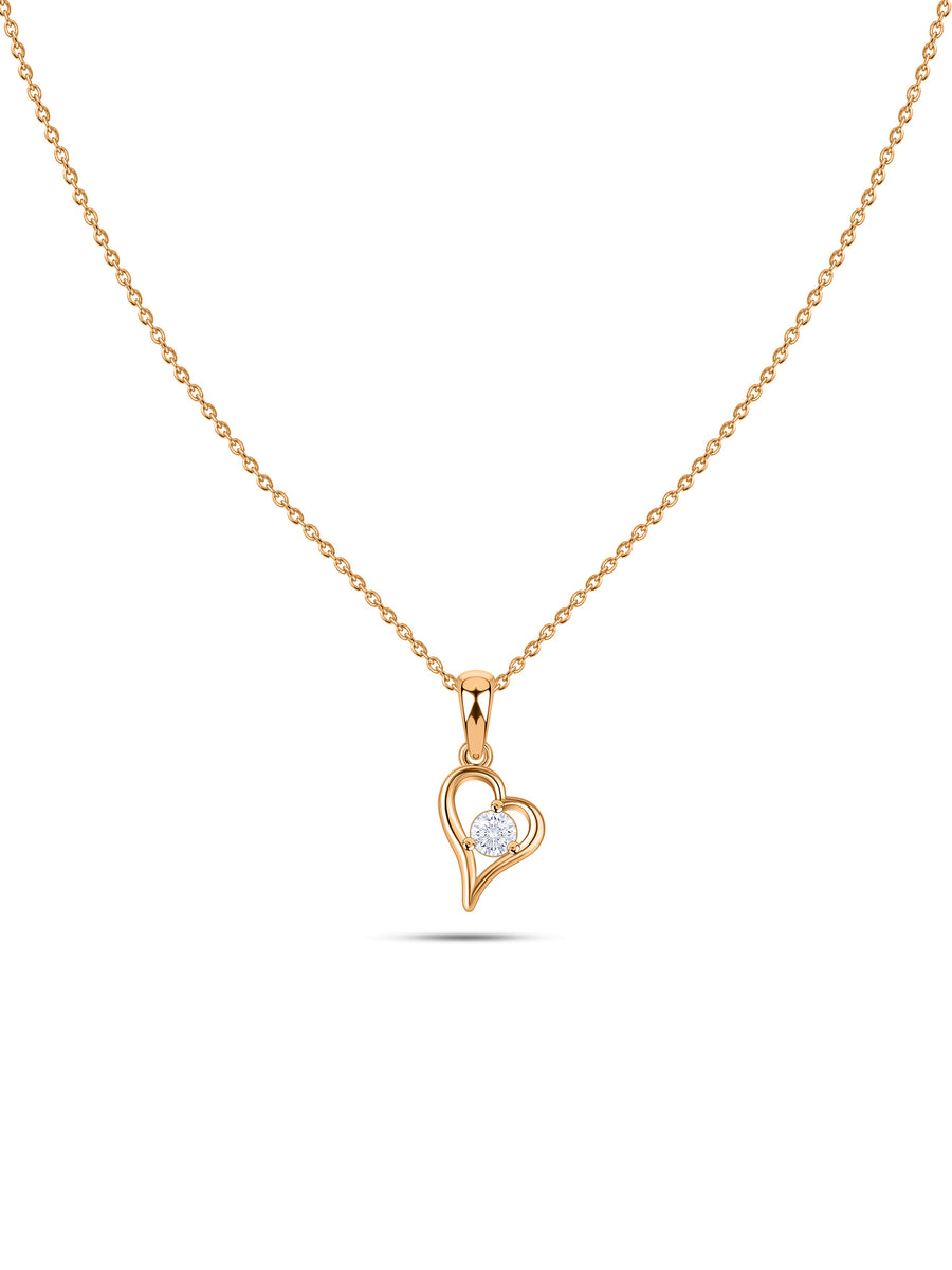 Heart Glow Lab Grown Diamond Vermeil Gold Pendant