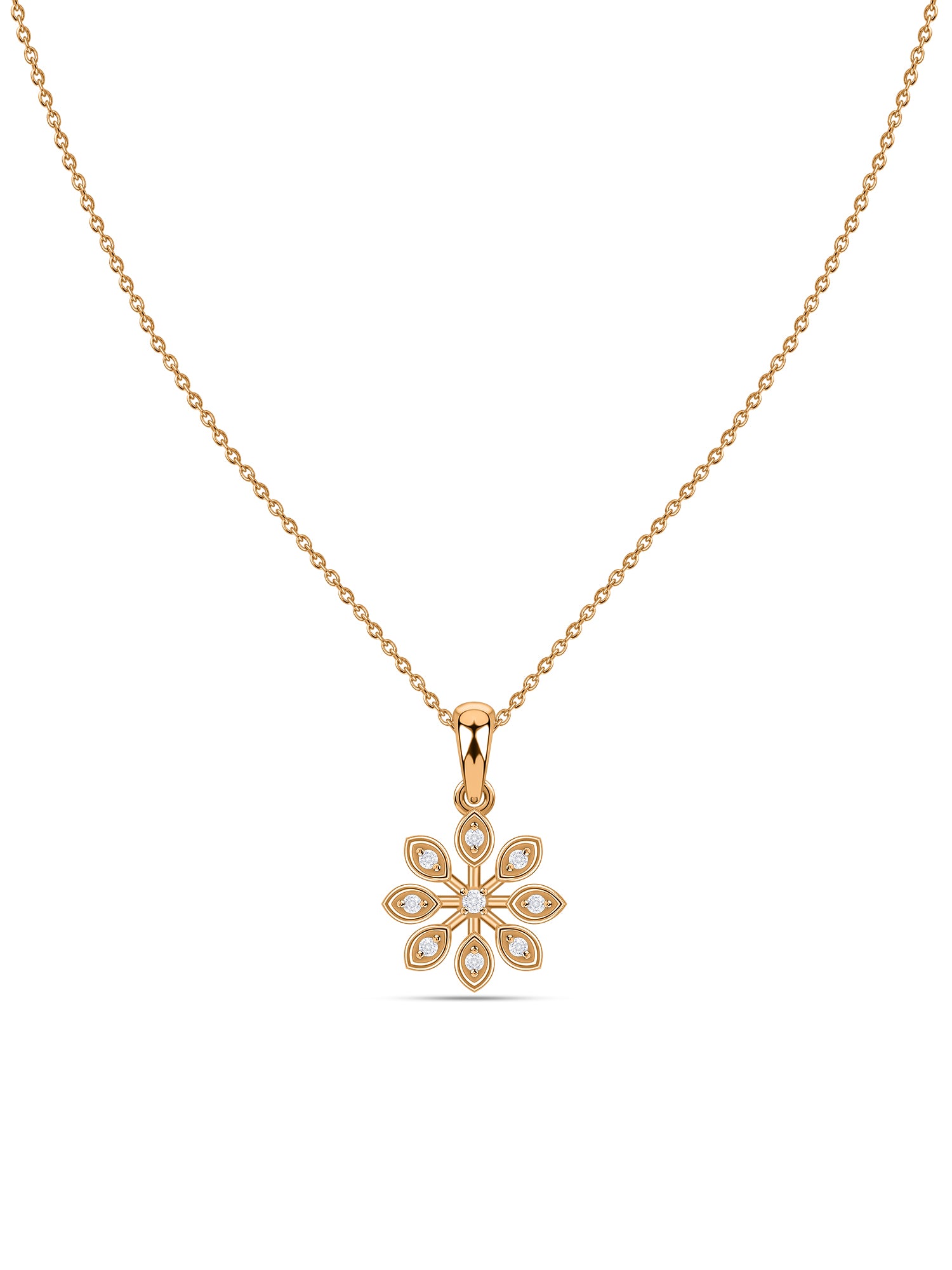 Petal Bloom Lab Grown Diamond Vermeil Gold Pendant