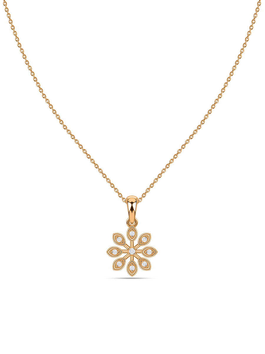 Petal Bloom Lab Grown Diamond Vermeil Gold Pendant