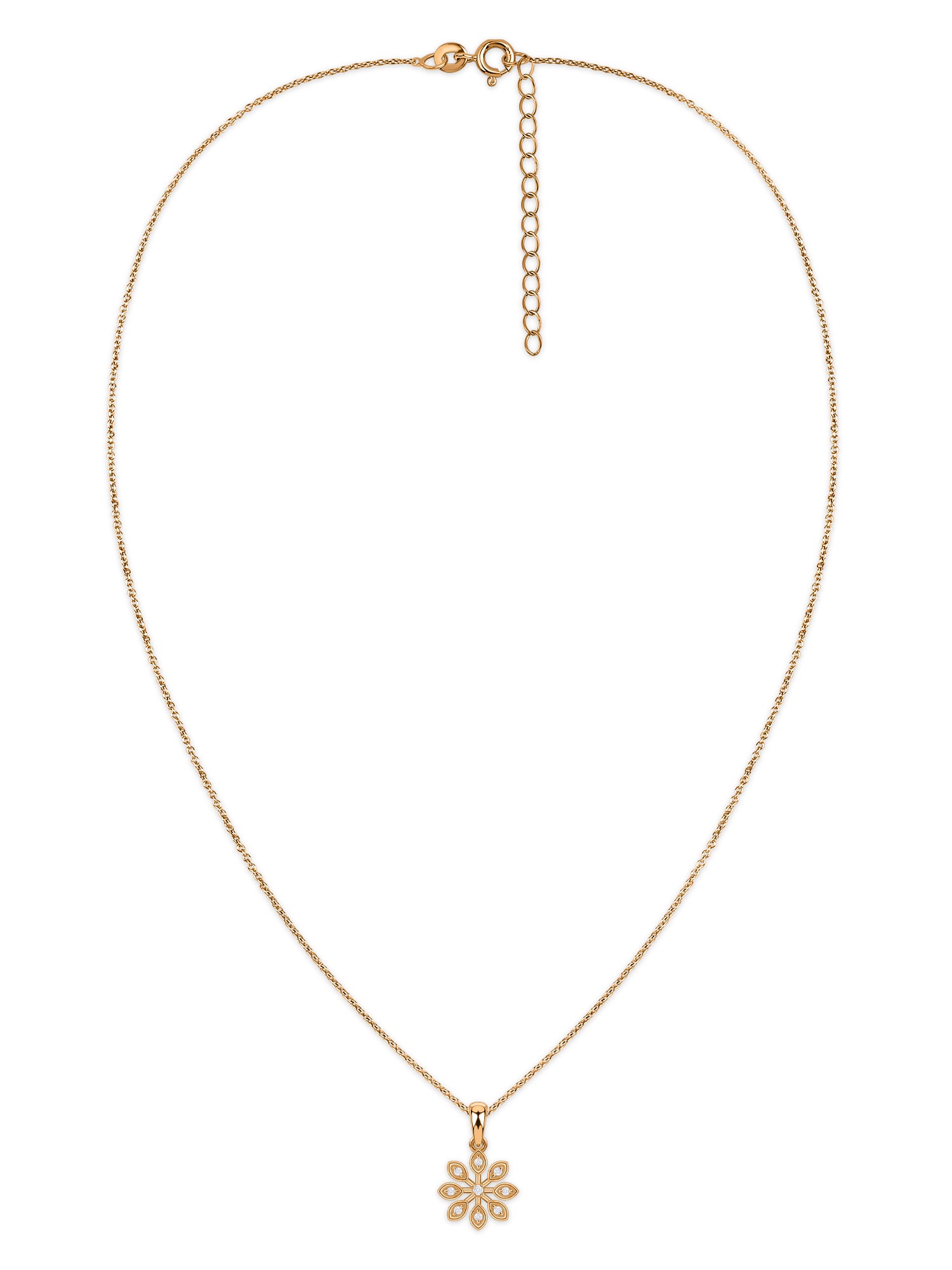 Petal Bloom Lab Grown Diamond Vermeil Gold Pendant