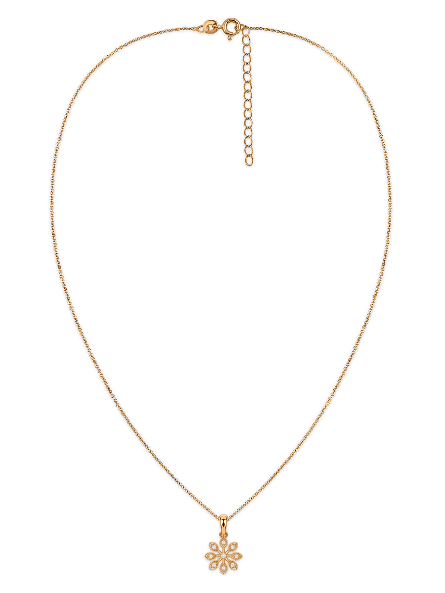 Petal Bloom Lab Grown Diamond Vermeil Gold Pendant
